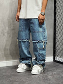 CALÇA BAGGY DESTROYED SKY BLUE