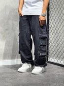 CALÇA COMPTON CARGO POCKET JEANS BLACK