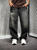 CALÇA BAGGY JEANS STONED MARROM
