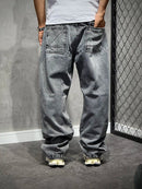 CALÇA BAGGY JEANS STONED GREY