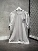 CAMISETA TRIPSIDE OVER “MASKS” - CINZA