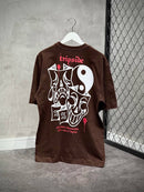 CAMISETA TRIPSIDE OVER “MASKS” - MARROM