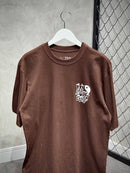 CAMISETA TRIPSIDE OVER “MASKS” - MARROM