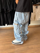 CALÇA CARGO JEANS BORDADO COMPTOM