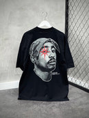 CAMISETA OVER CHRONIC 2PAC BACK TAG - PRETA