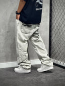 CALÇA BAGGY DENIM STONE GREY