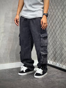 CALÇA DOUBLE CARGO BASIC DARK STONED